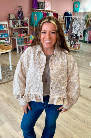 Meadow Bloom Ruffle Jacket