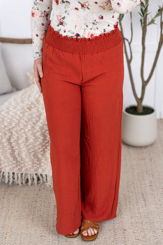 IN STOCK Presley Palazzo Pants - Brick FINAL SALE