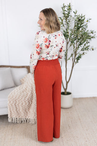 IN STOCK Presley Palazzo Pants - Brick FINAL SALE