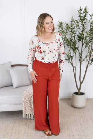 IN STOCK Presley Palazzo Pants - Brick FINAL SALE