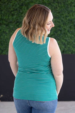 IN STOCK Shiloh Button Snap Tank - Green FINAL SALE