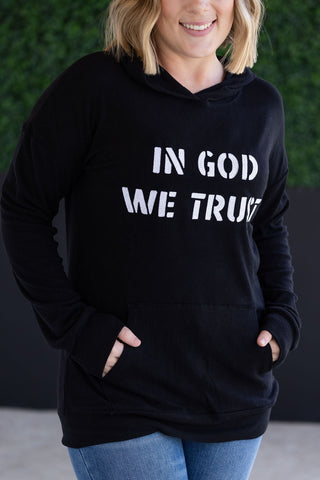 IN STOCK Corrine Embroidered Hoodie - In God We Trust