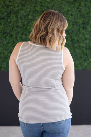 IN STOCK Shiloh Button Snap Tank - Grey FINAL SALE