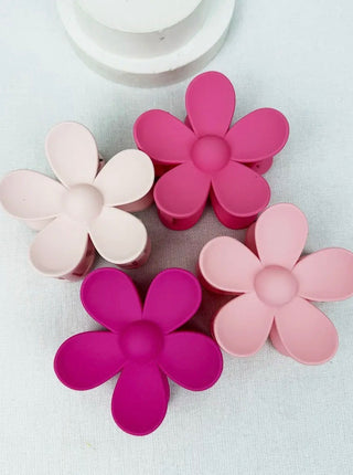 Pink Daisy Hair Clip