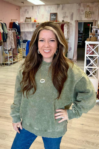 Sunday Stroll Mineral Wash Pullover