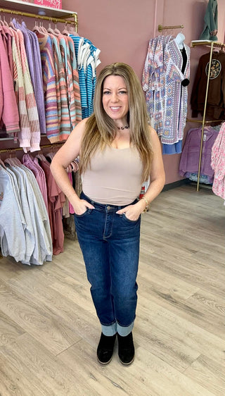 Dylan Cuffed Straight Leg Jeans