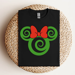 Green Swirl Girl Mouse Tshirt