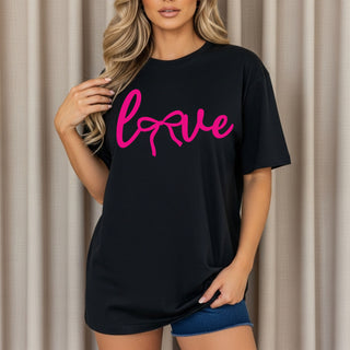 Pink Bow Love Tshirt