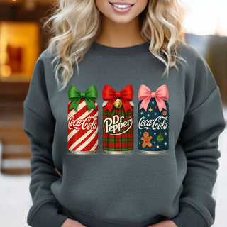 Christmas Drink Trio Crew Sweatshirt