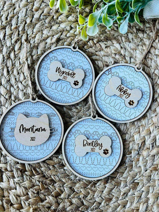 Custom Pet Name Ornaments