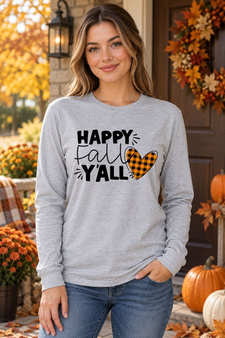 Happy Fall Yall Long Sleeve Tshirt