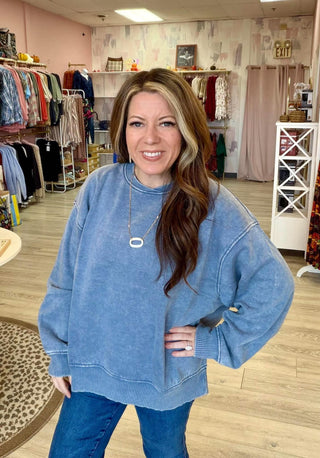 Sunday Stroll Mineral Wash Pullover