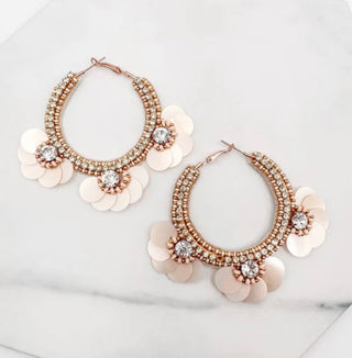 Vivian Beaded Hoop Earrings