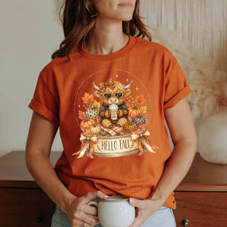 Hello Fall Cow Tshirt