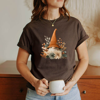 Fall Floral Gnome Tshirt