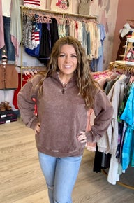 Mineral Wash quarter zip pullover