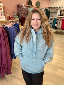 Acid Wash Oversized Hoodie