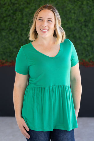 IN STOCK Sarah Ruffle Short Sleeve - Green