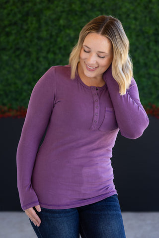 IN STOCK Georgia Long Sleeve Top - Purple FINAL SALE