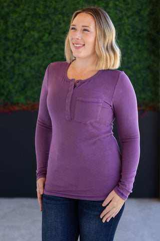 IN STOCK Georgia Long Sleeve Top - Purple FINAL SALE