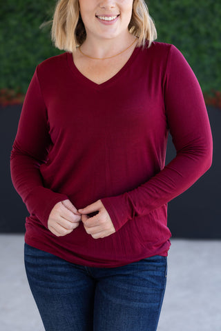 IN STOCK Larissa Long Sleeve - Burgundy