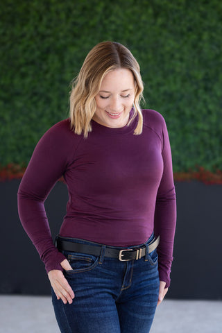 IN STOCK Blair Long Sleeve Top - Plum