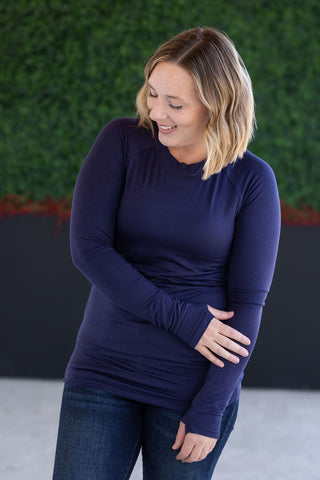 IN STOCK Blair Long Sleeve Top - Navy