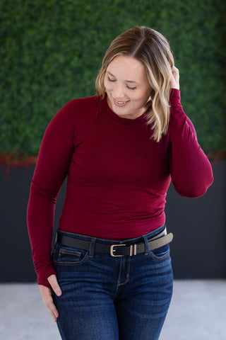 IN STOCK Blair Long Sleeve Top - Burgundy