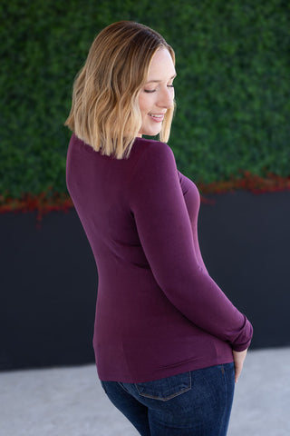 IN STOCK Alyssa Long Sleeve Top - Plum