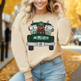 But First Coffee Crew Sweatshirt