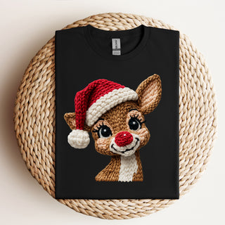 Faux Yarn Reindeer Tshirt