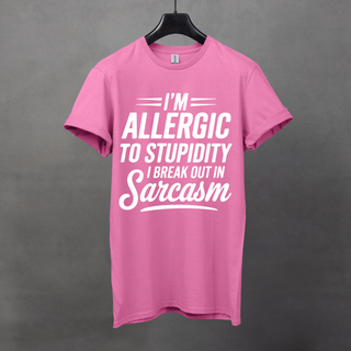 Allergic To Stupidity (White) T-Shirt