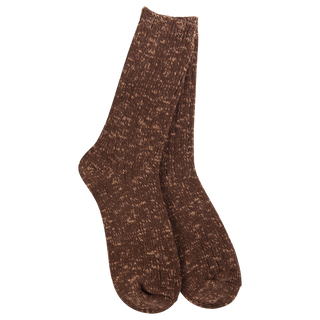 Cotton Slub Marled Crew OS Coffee