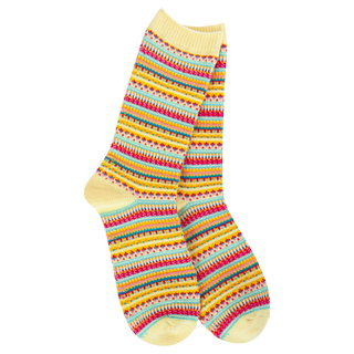 Boho Crew OS Yellow Stripe