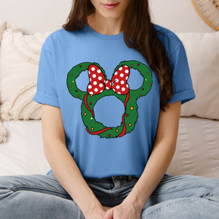 Girly Decorated Wreath Mouse Tshirt