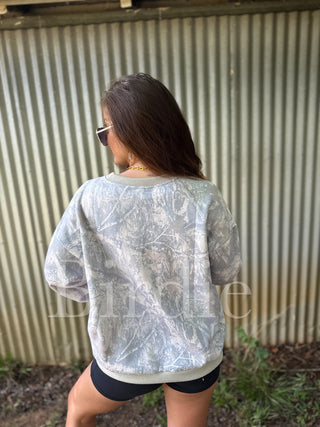 BIRDIE PREORDER Soft Spun Crewneck in Light Timber Haze Camo