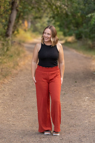 IN STOCK Presley Palazzo Pants - Brick FINAL SALE