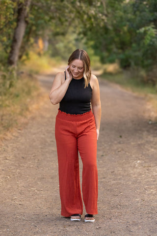 IN STOCK Presley Palazzo Pants - Brick FINAL SALE