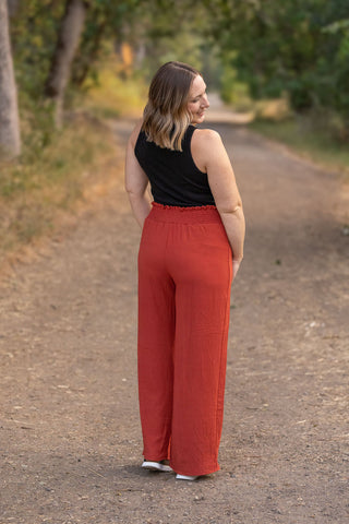 IN STOCK Presley Palazzo Pants - Brick FINAL SALE