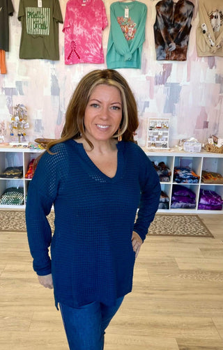 Easygoing Notch Neck Top