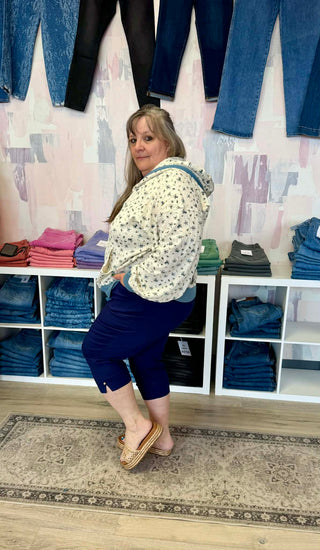 Fresh Pick Floral Half-Zip