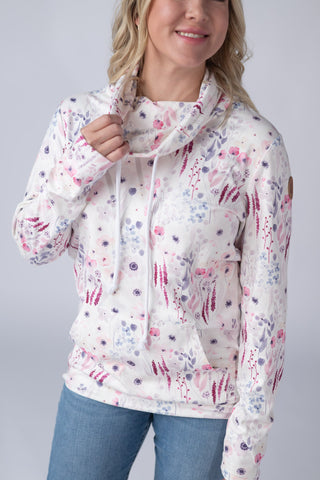 IN STOCK Soft Funnel Neck - Wildflower Gardens FINAL SALE