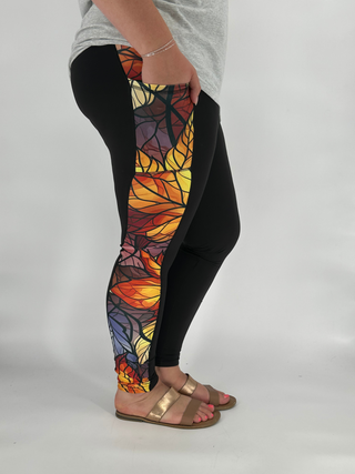 Colorful Leaves SIDE Design w/ Pockets