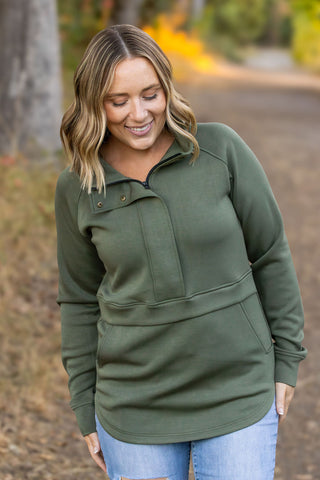 IN STOCK Mia Scuba Halfzip - Olive