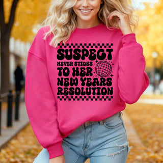Suspect Never Sticks To Her Resolutions Crewneck
