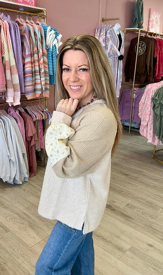 Creamy Luxe Colorblock Top