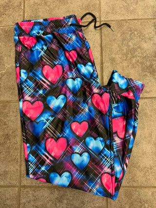 Blue & Pink Heart Joggers