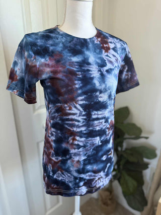 Ice Dye Custom Tees - Navy Rosebud