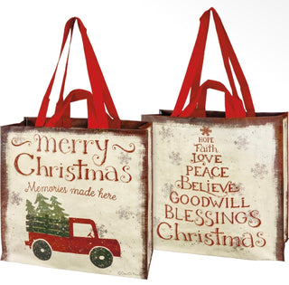 Merry Christmas Memories Market Tote