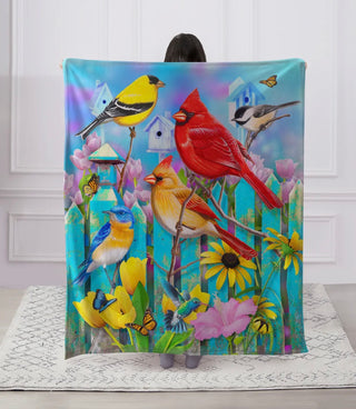 Cardinal Faux Fur Blanket